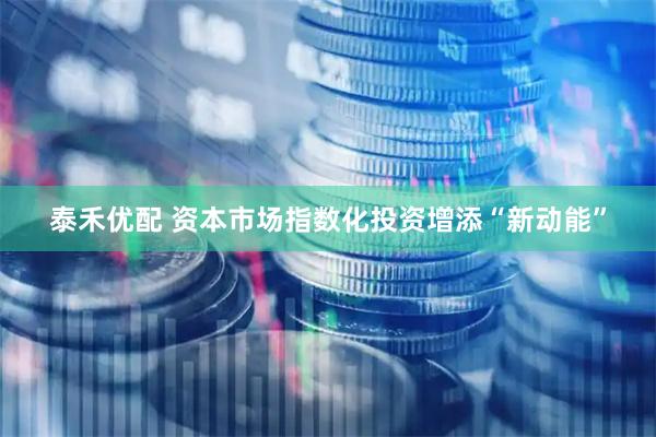 泰禾优配 资本市场指数化投资增添“新动能”