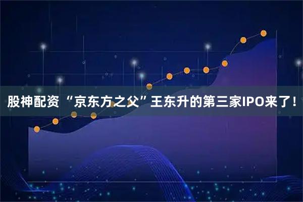 股神配资 “京东方之父”王东升的第三家IPO来了！