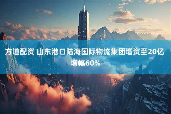 方道配资 山东港口陆海国际物流集团增资至20亿 增幅60%